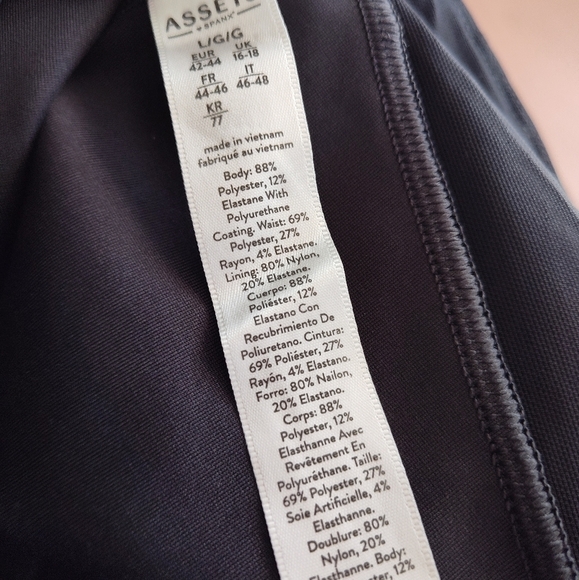 NWOT SPANX ASSETS COLLECTION  "All Over" Faux Leather Leggings in Black - Picture 7 of 8